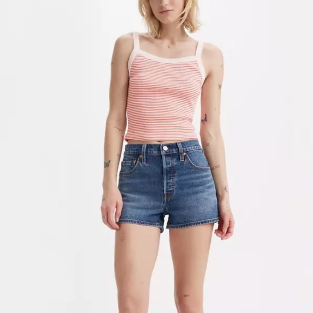 501® ORIGINAL FIT HIGH RISE WOMEN'S SHORTS - Midnight-Dark Wash (Size W27)